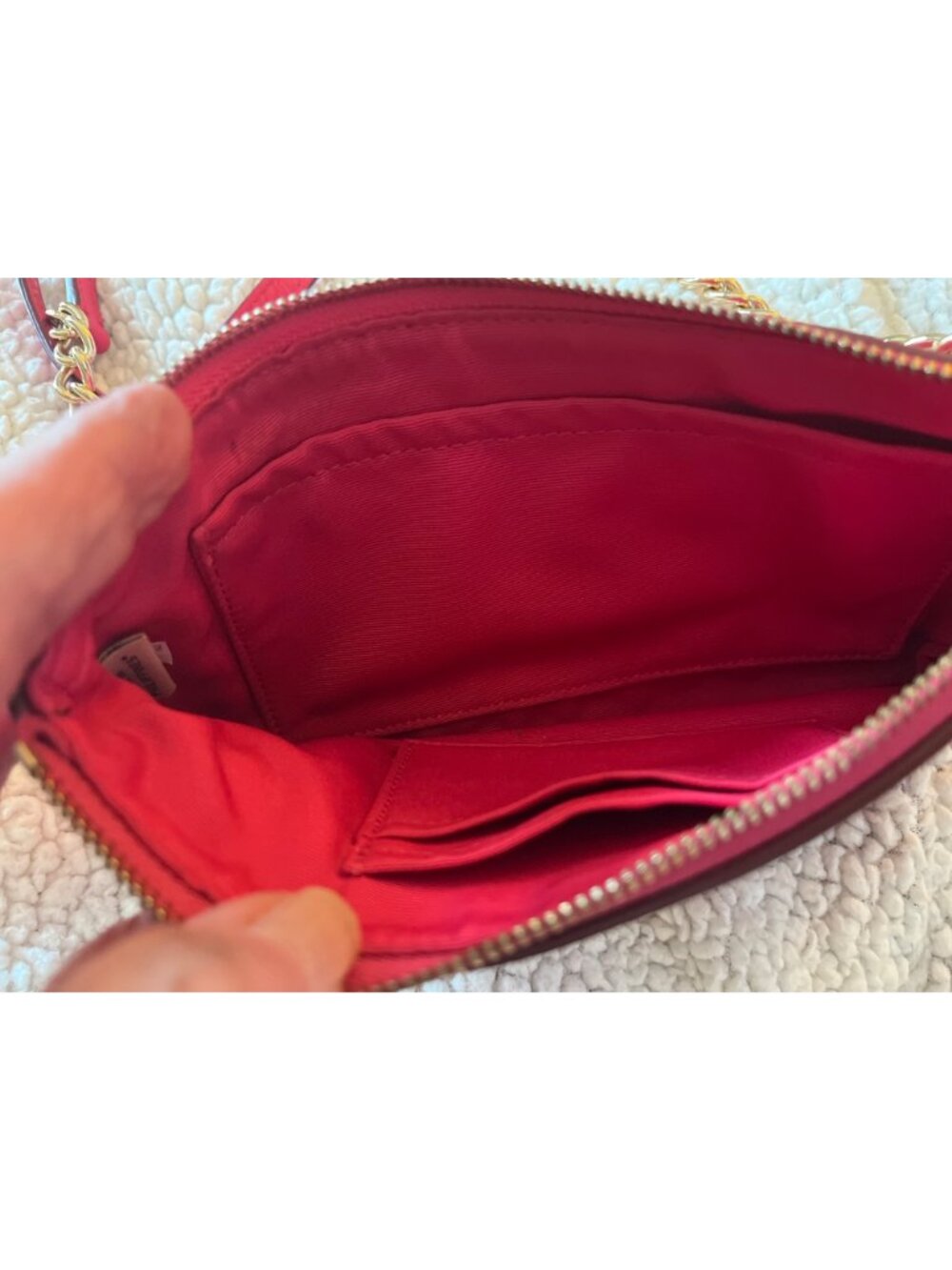 Coach Bright Pink Pebbled Leather Crossbody Purse Adjustable Strap - Picture 7 of 8